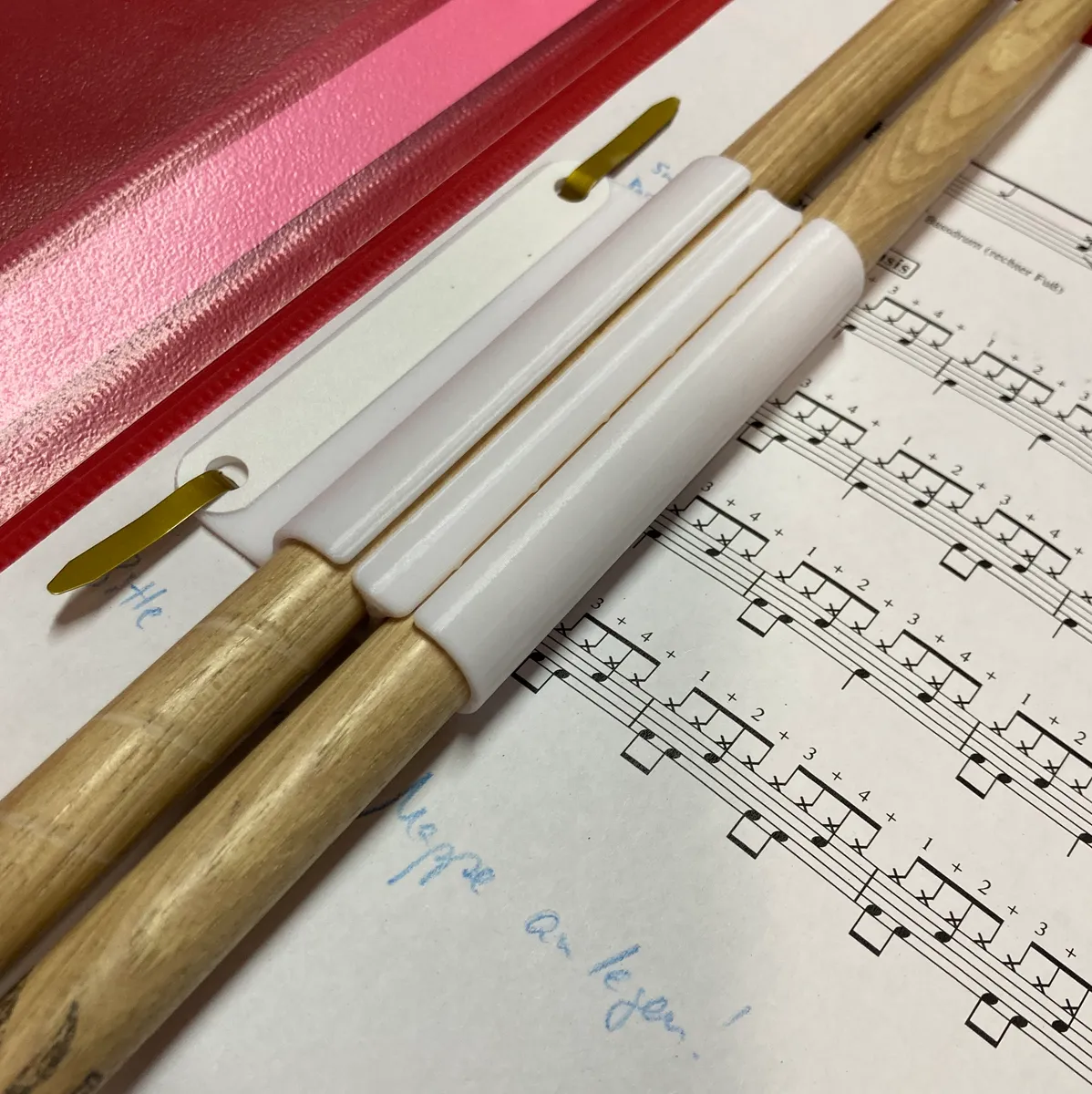 Drumstick-Halter für Ringbuch | Schlagzeug Zubehör Organizer