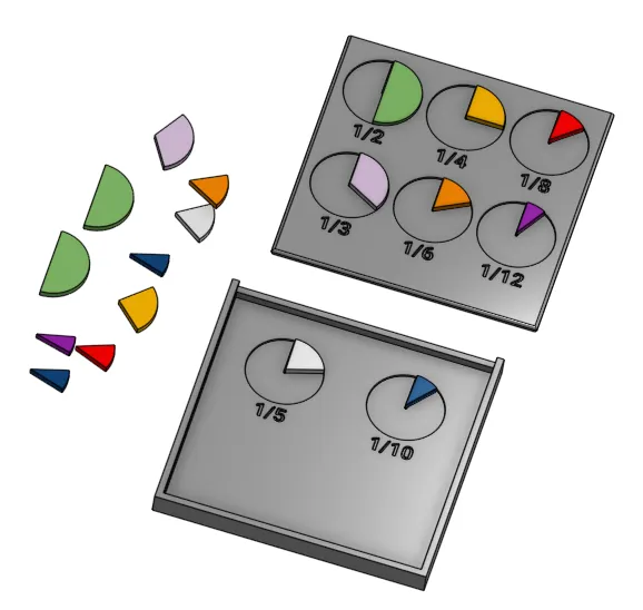 Bruchrechnen Lernset Box | Mathematik Lernspielzeug