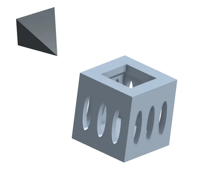 Tetraeder Würfel Puzzle | Geometrisches Geduldsspiel