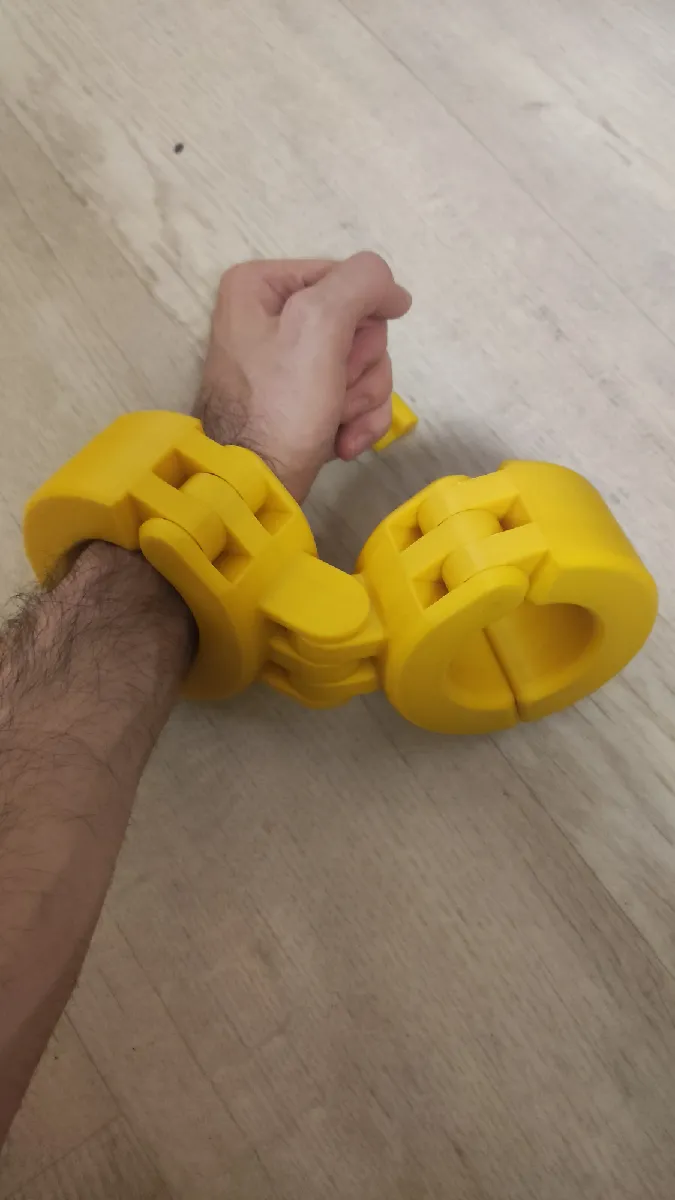Gelenk-Handschellen Print-in-Place | Robustes Cosplay-Zubehör