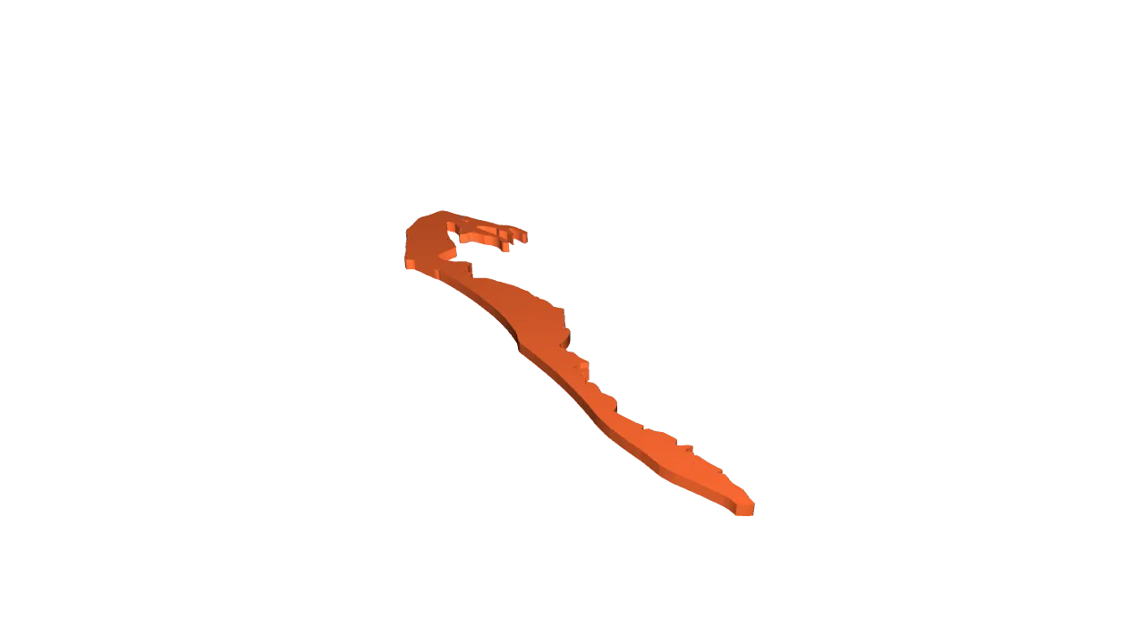 Insel Hiddensee Silhouette | 3D-Druck Wanddeko & Sammlerstück - image2 Insel Hiddensee Silhouette | 3D-Druck Wanddeko & Sammlerstück – Bild 2