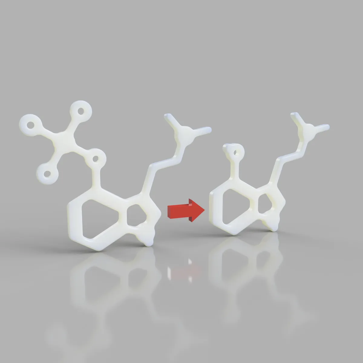 Psilocybin & Psilocin Molekül-Modell | Wissenschaftliche Deko