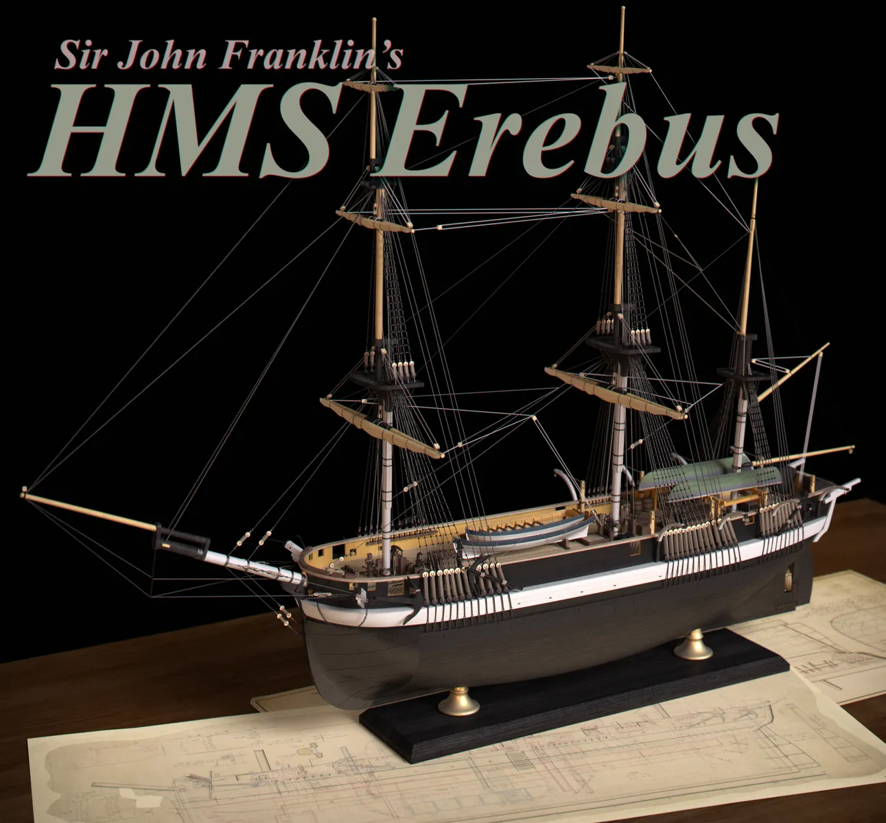 HMS Erebus Historischer Schiffsmodell-Bausatz
