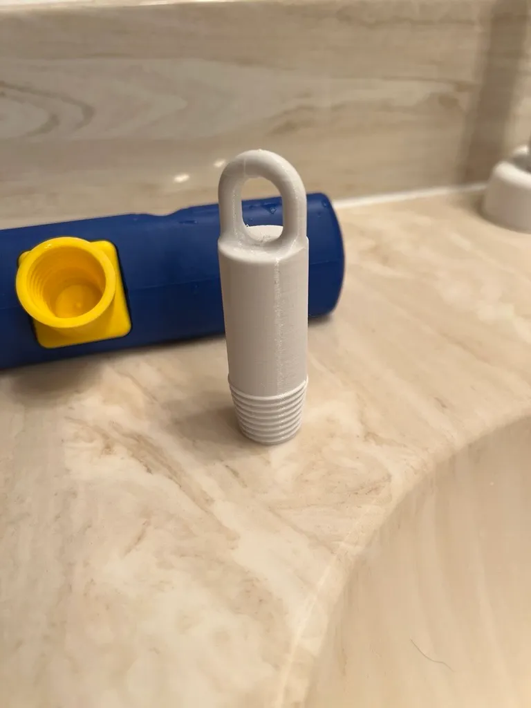 Duschabzieher Griff mit Aufhänger | Universal Gewinde-Adapter