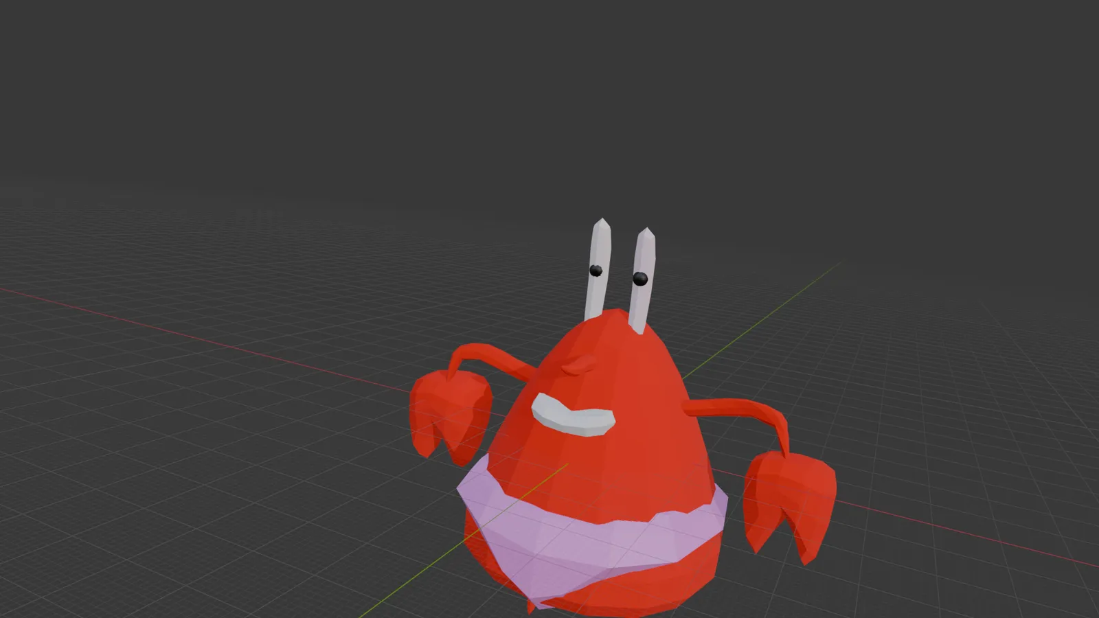 Mr. Crab Figur im Bikini | Lustige Sammlerfigur Low-Poly