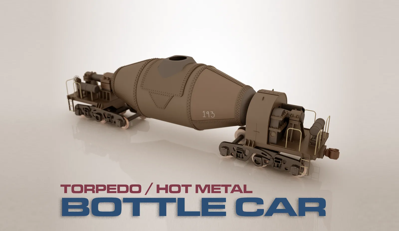 Torpedo-Pfannenwagen Modell | Eisenbahn-Diorama Zubehör