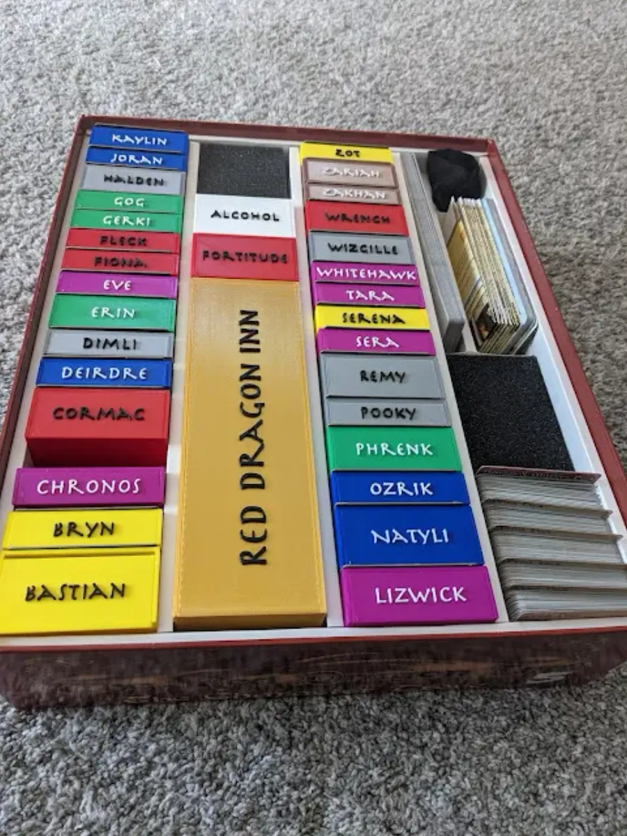 Red Dragon Inn Charakter Boxen | Brettspiel Organizer