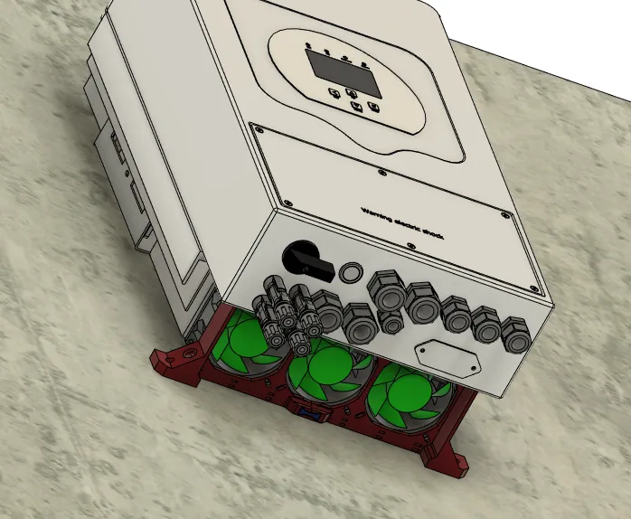 Deye 6kW Wechselrichter Lüfterhalterung | Solar Kühlung