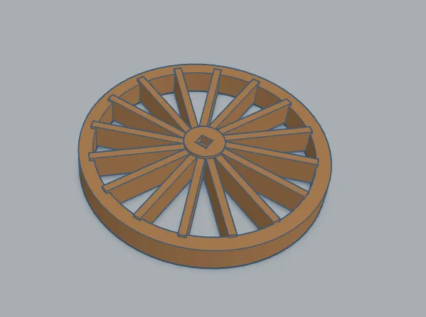 Wagenrad Miniatur | Modellbau Zubehör für Dioramen