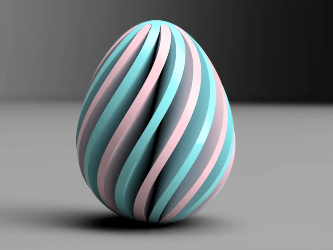 Spiral-Osterei Deko | Modernes Design-Ei zum Ineinanderstecken