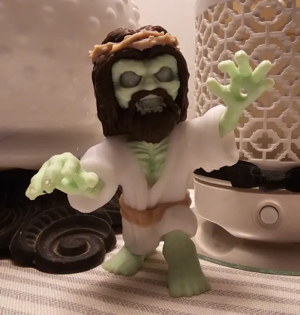 Zombie Jesus Osterfigur | Makabre Osterdeko Sammlerstück