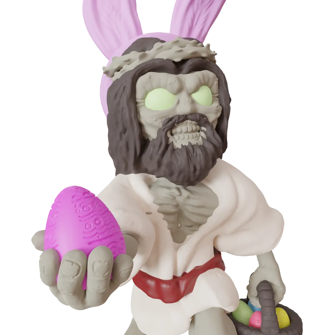 Zombie Jesus Osterfigur | Makabre Osterdeko Sammlerstück - image4 Zombie Jesus Osterfigur | Makabre Osterdeko Sammlerstück – Bild 7