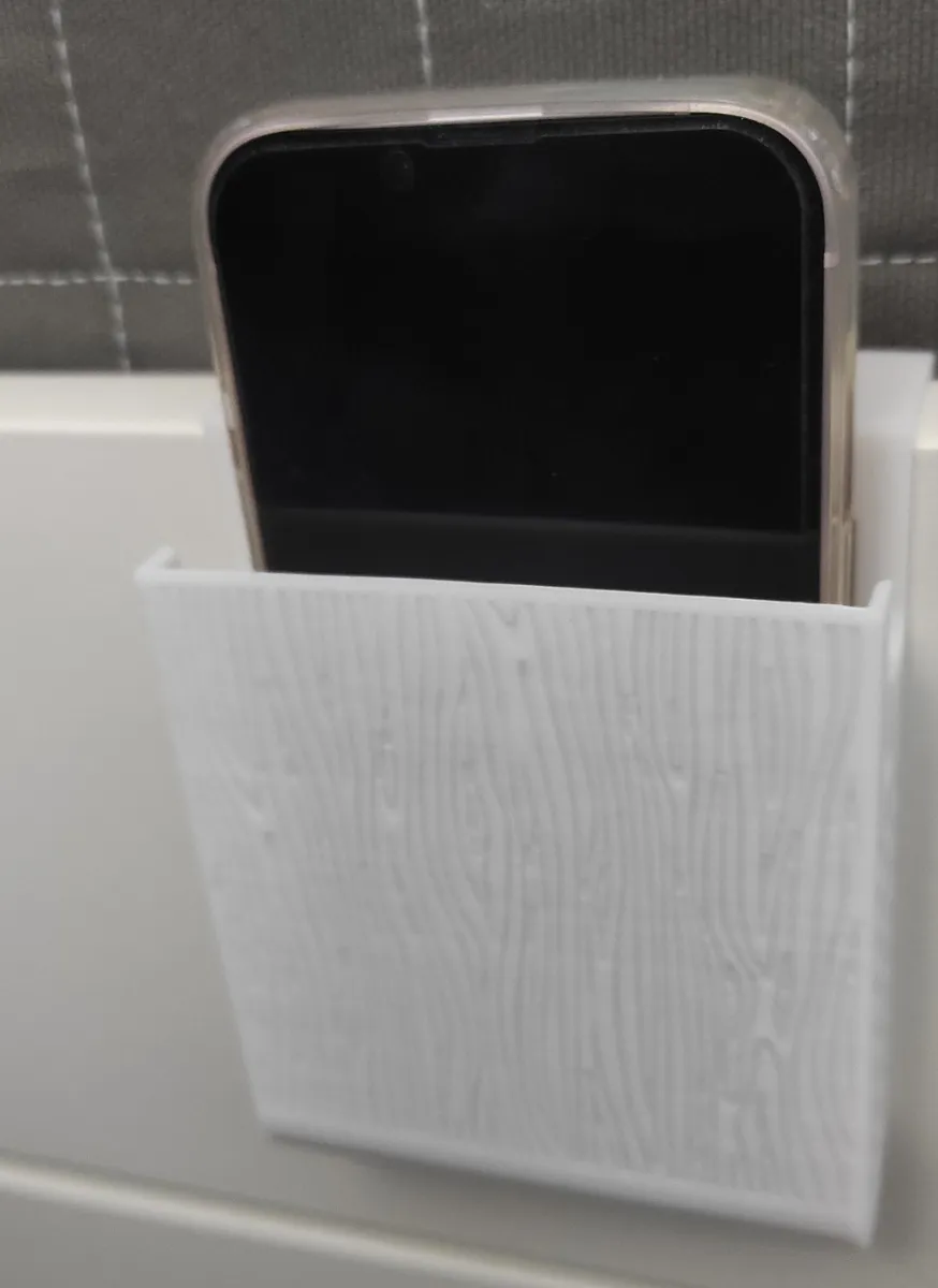 Bett-Handyhalterung mit Holzoptik | Smartphone Klemmhalterung