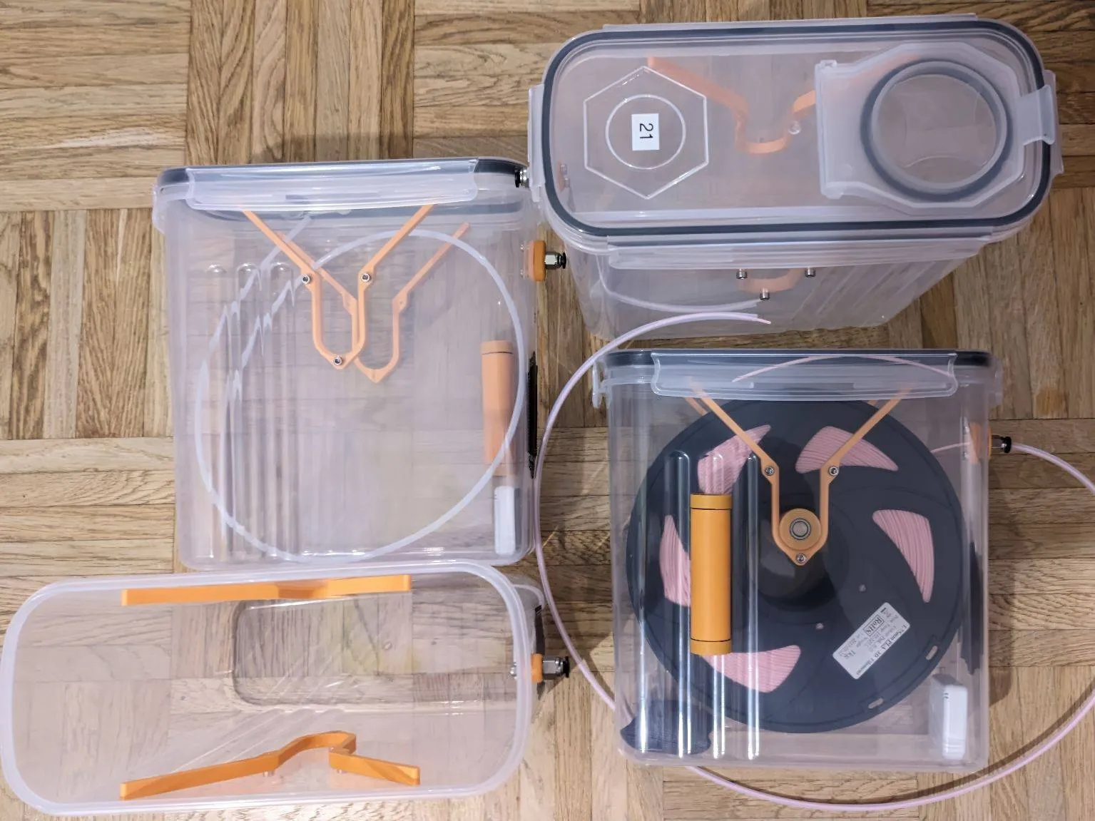 Filament Drybox Halterung | Spulenhalter für Vorratsdosen