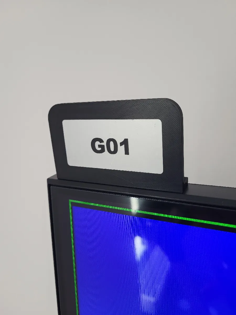 TV Namensschild Halterung | Monitor Beschriftung & Organisation