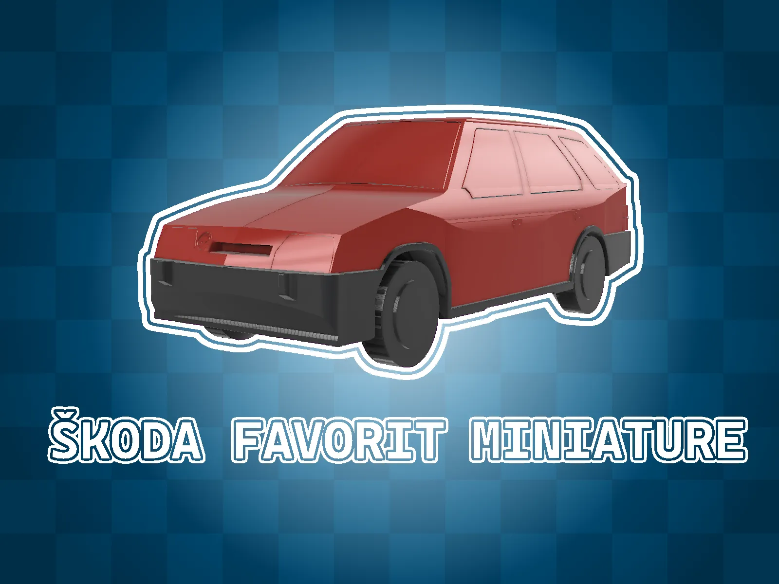 Skoda Favorit Miniatur Auto | Retro Spielzeug Modell