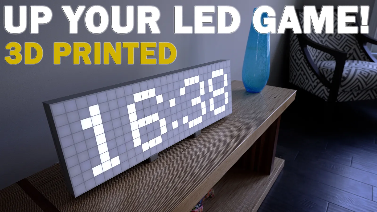 LED Matrix Display & Uhr | Modernes Smart Home Design