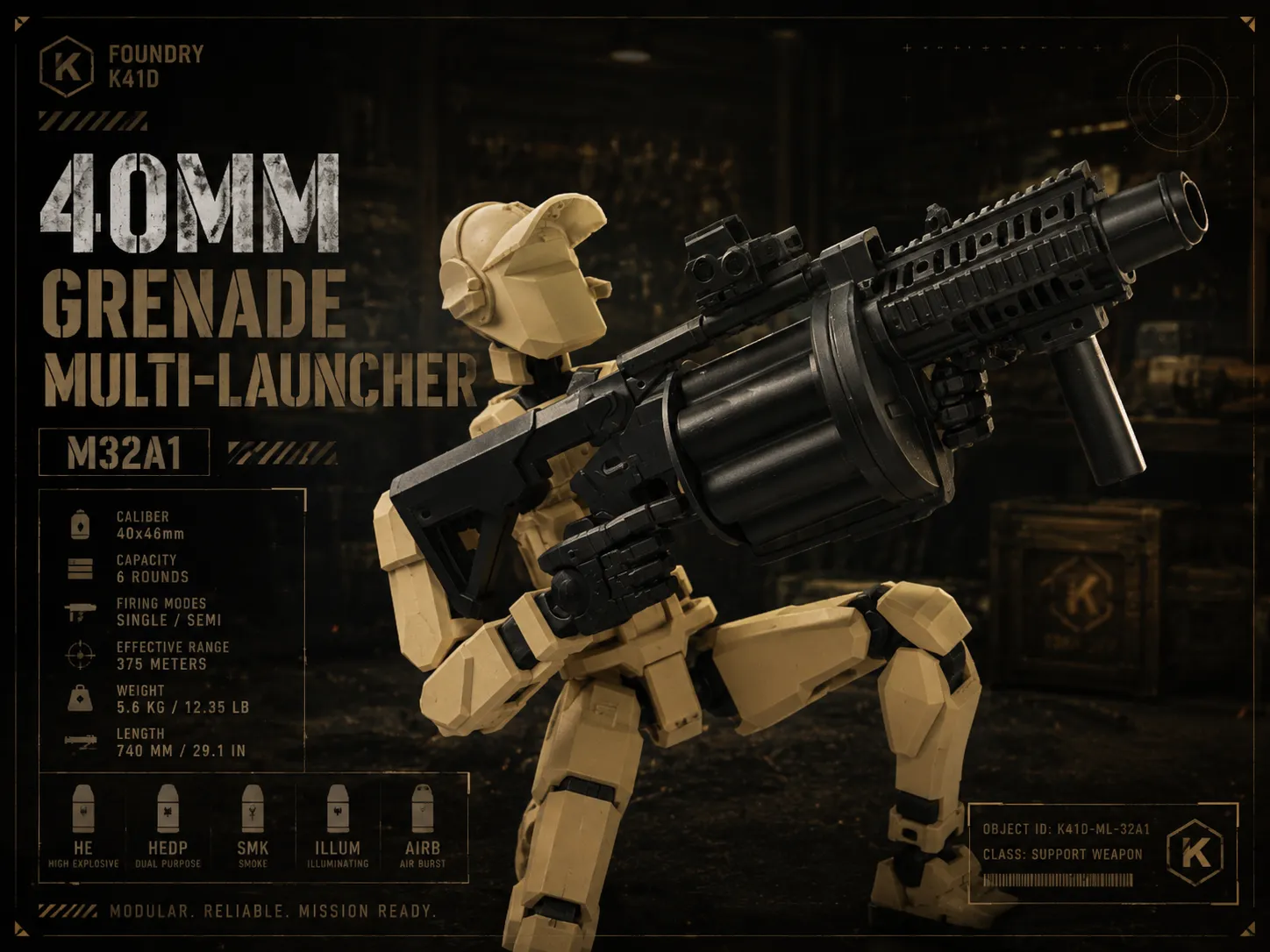 Dummy 13 Multi-Launcher M32A1 | Cosplay Prop & Zubehör