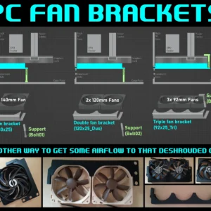 GPU Lüfter Halterung | PC Fan Bracket für Deshrouded Grafikkarten