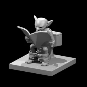 Goblin auf Toilette Figur | Lustige Tabletop Miniatur