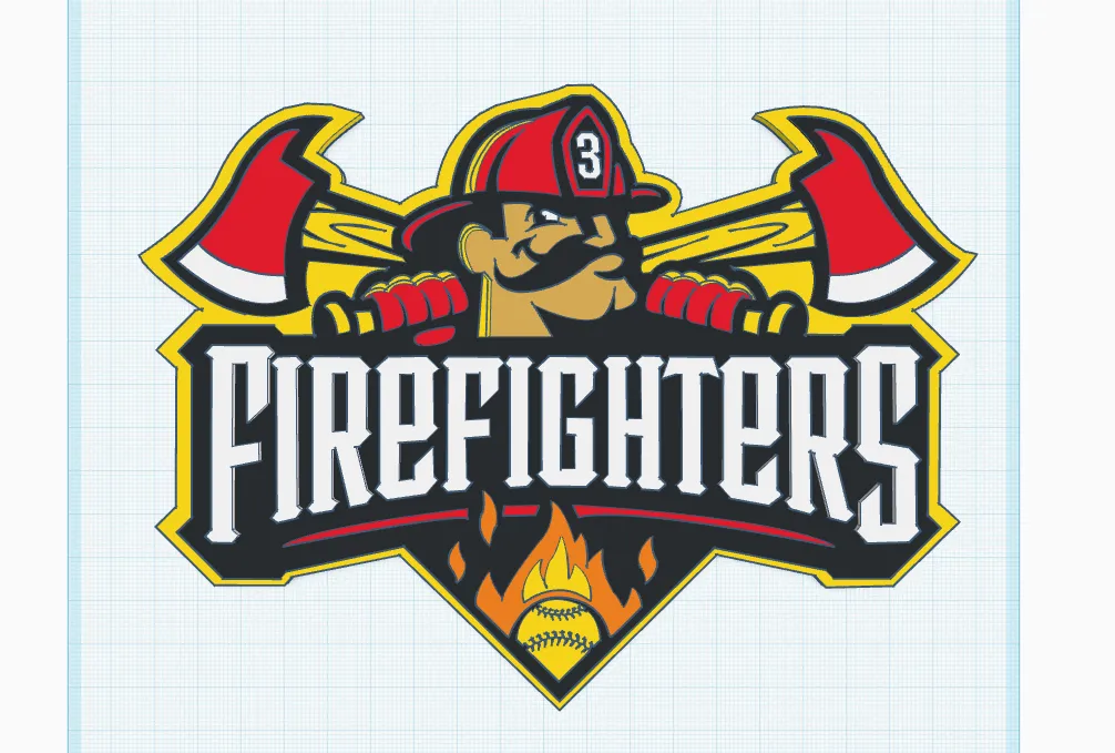Savannah Banana Firefighters Logo | 3D-Druck Sammlerfigur - image3 Savannah Banana Firefighters Logo | 3D-Druck Sammlerfigur – Bild 3
