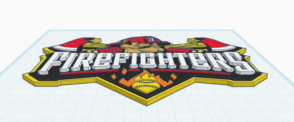 Savannah Banana Firefighters Logo | 3D-Druck Sammlerfigur - image5 Savannah Banana Firefighters Logo | 3D-Druck Sammlerfigur – Bild 5