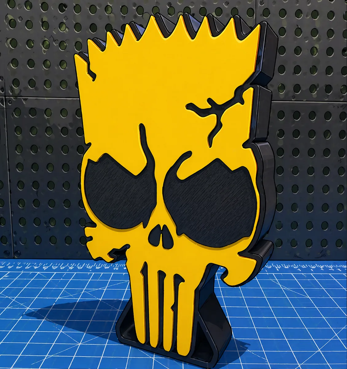 Bart Totenkopf Figur | Punisher Style Deko | Fankunst