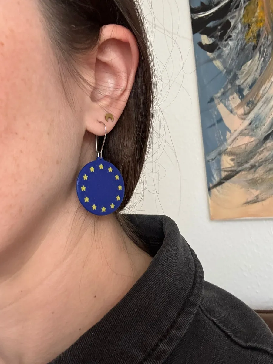 EU Ohrringe Europa Flagge | Modisches Accessoire & Fankunst