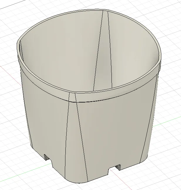 Blumentopf mit Drainage 2L | Modernes Pflanzgefäss