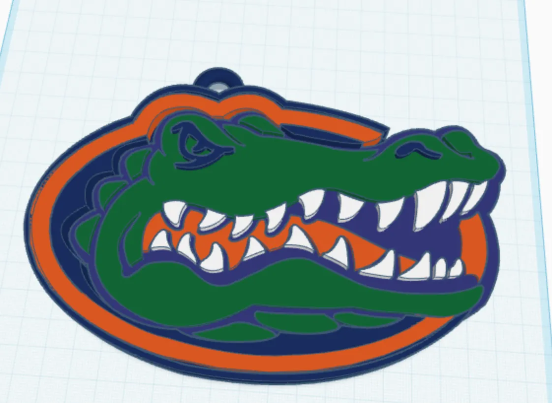 Florida Gators Fan-Kette | 3D-Druck Anhänger für Fans - image3 Florida Gators Fan-Kette | 3D-Druck Anhänger für Fans – Bild 3