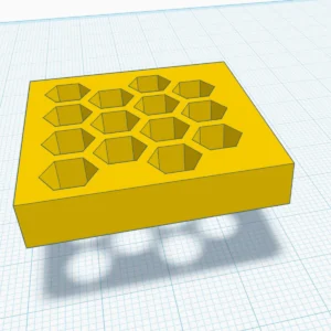 Gridfinity Bit-Halter 1x1 | Hexagonal Organizer für 6.35mm Bits