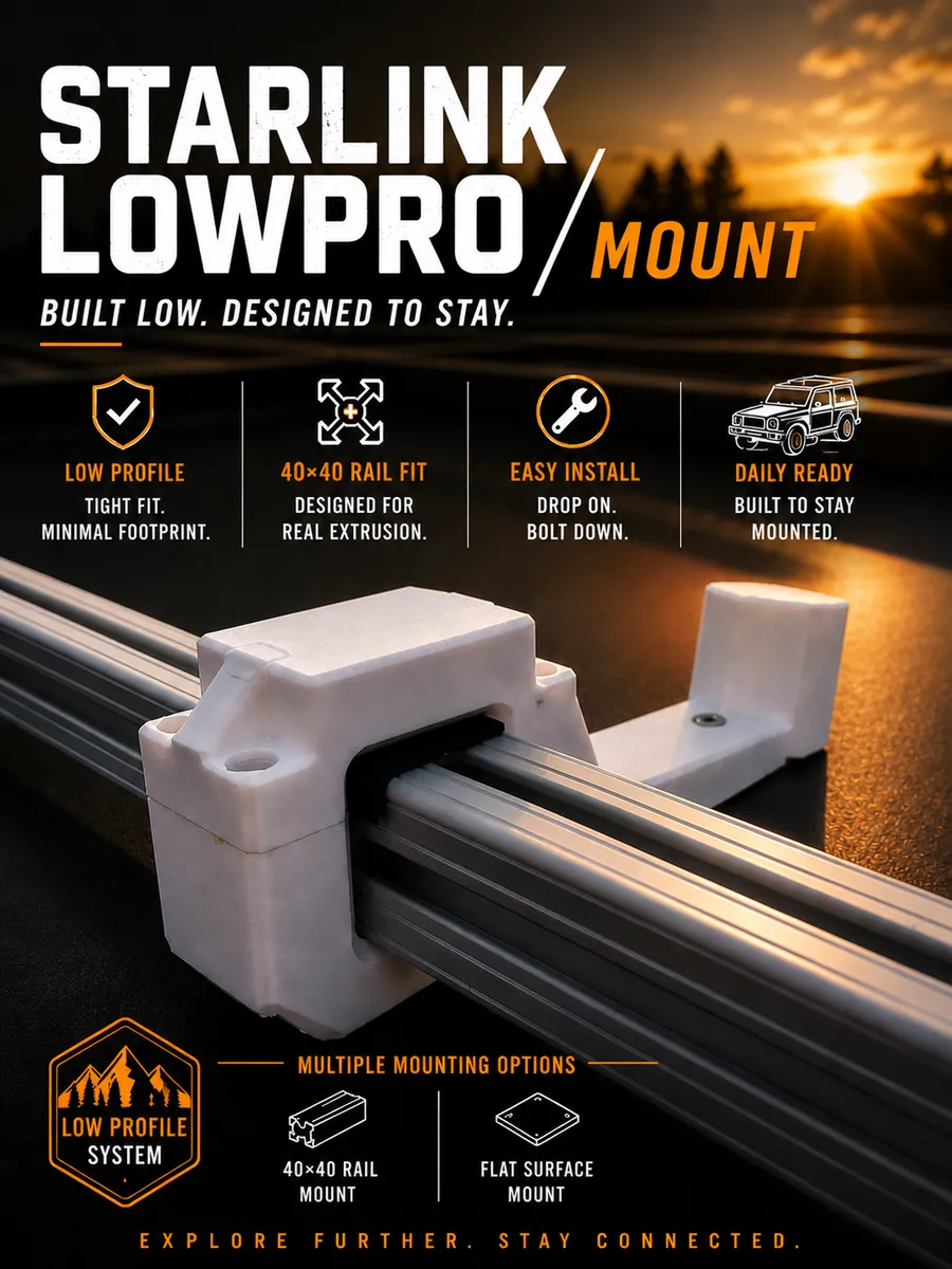 Starlink Mini Dachträger Halterung | 40x40mm Roof Rack Mount