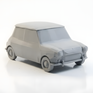Mini Cooper Automodell | 3D-gedruckte Sammlerfigur Retro