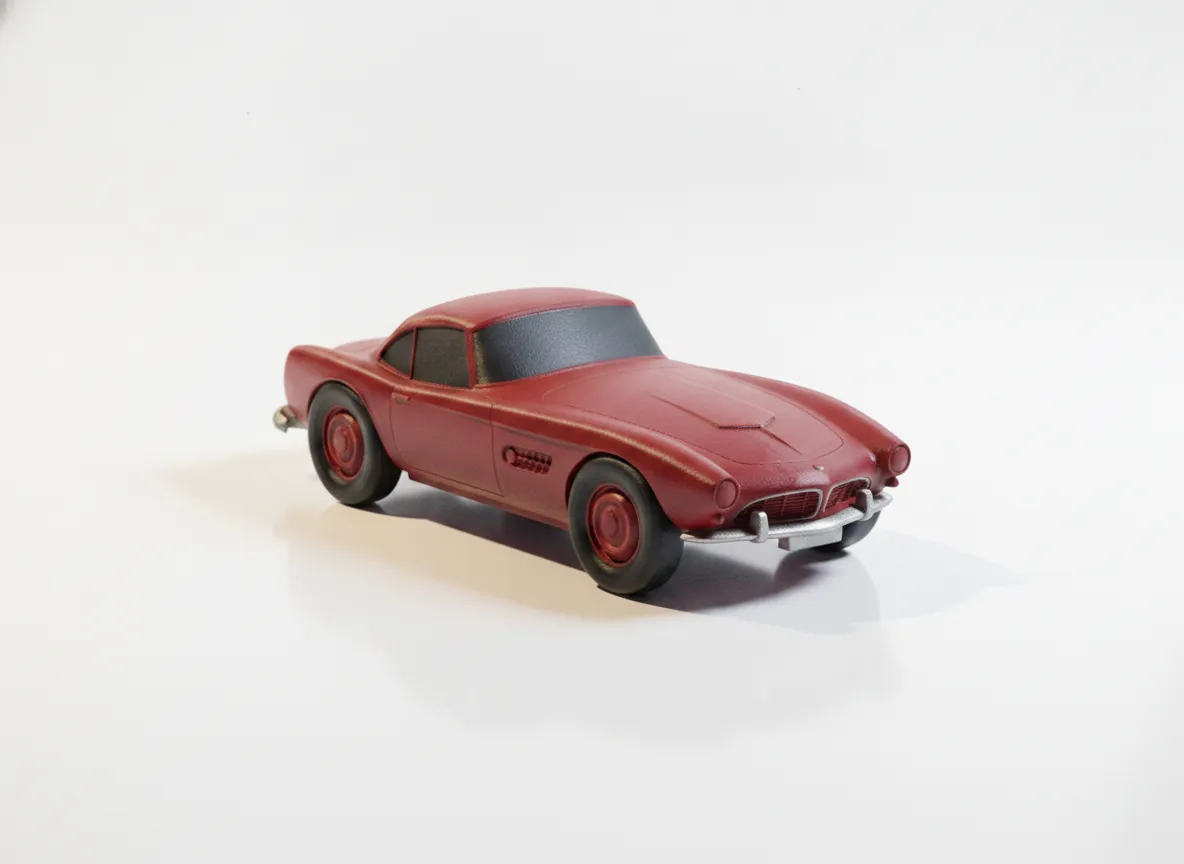 BMW 507 Miniatur | 3D-gedrucktes Automodell | Vintage Roadster