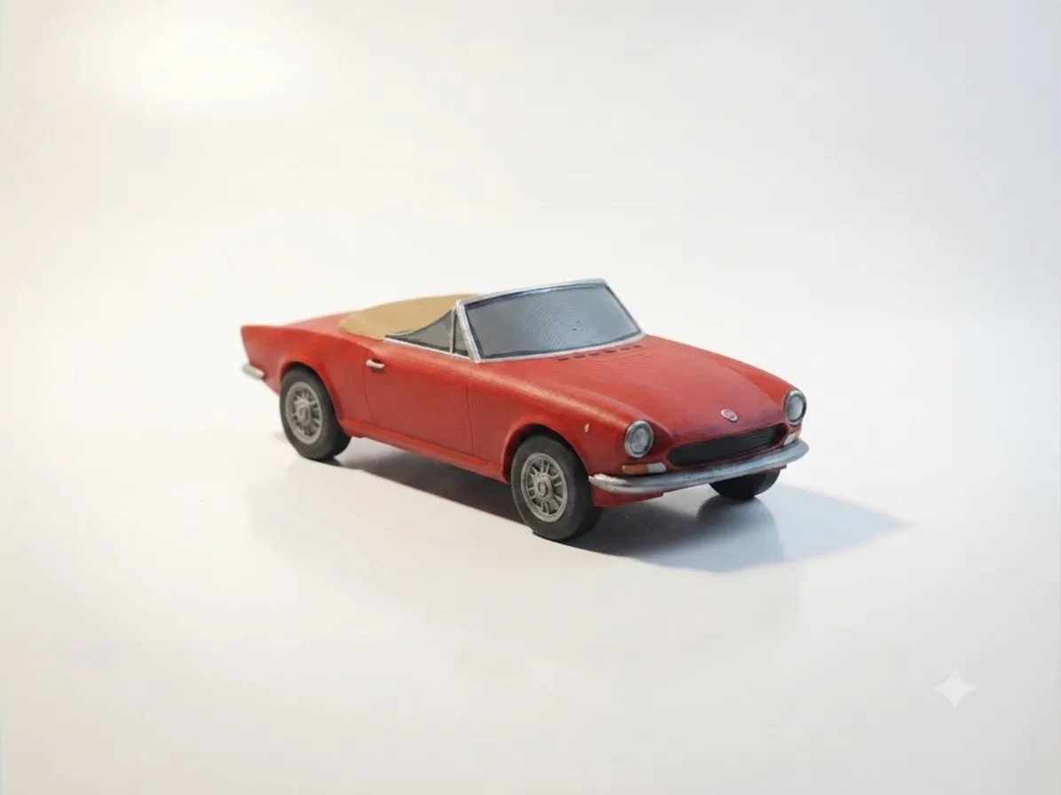 Fiat 124 Spider Modell | Klassisches Cabriolet Automodellbau