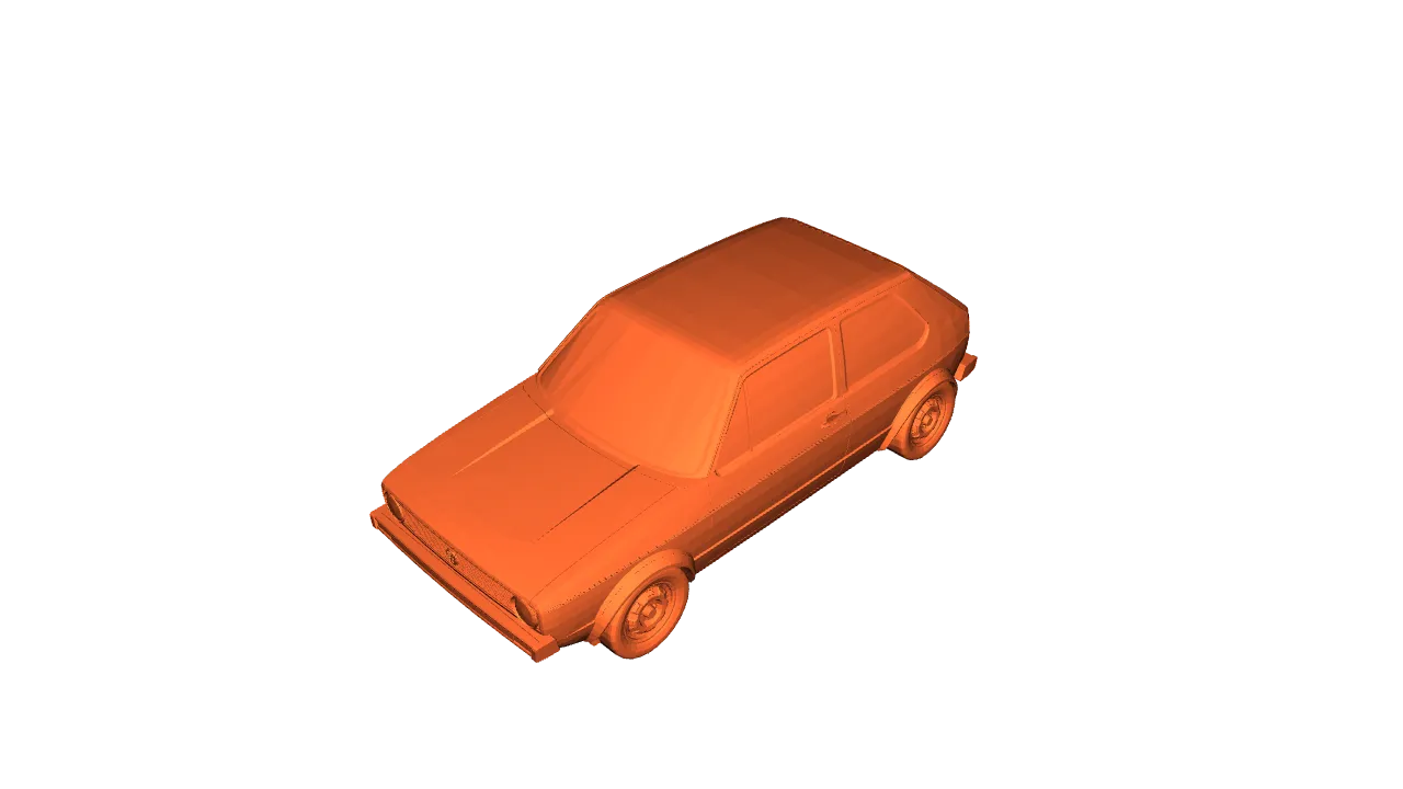 VW Golf Mk1 Modellauto | 3D-Druck Sammlerstück Retro - image2 VW Golf Mk1 Modellauto | 3D-Druck Sammlerstück Retro – Bild 2