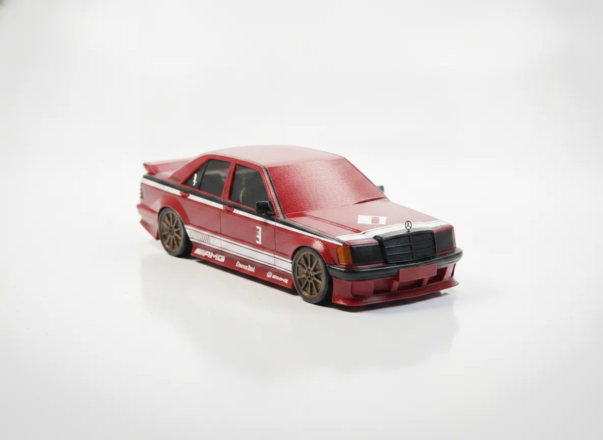 Mercedes-Benz 190E Miniatur | 3D-Druck Sammlerfigur