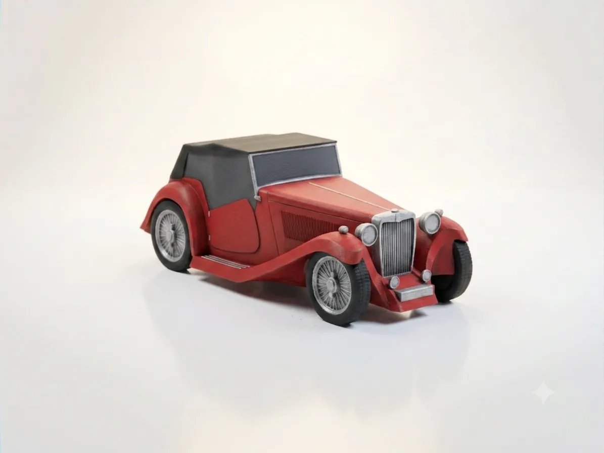 MG T-Type Oldtimer Modell | Retro Sportwagen Sammlerstück