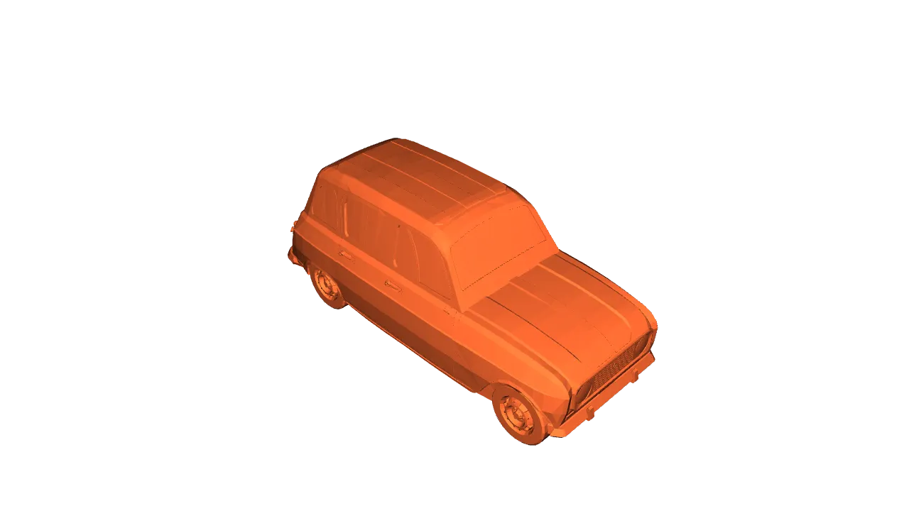 Renault 4L Miniatur | 3D-gedrucktes Retro-Automodell - image2 Renault 4L Miniatur | 3D-gedrucktes Retro-Automodell – Bild 2