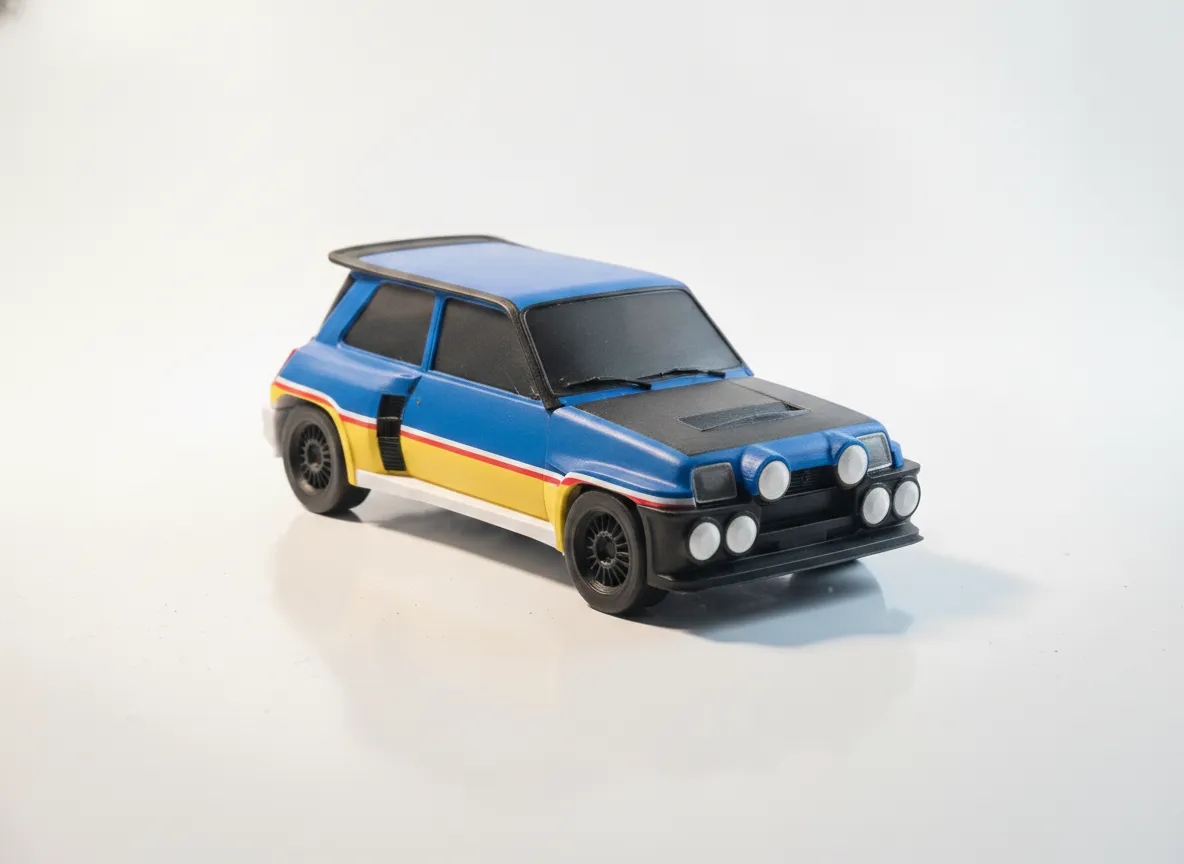 Renault 5 Rallye Edition Modell | 3D-Druck Sammlerstück