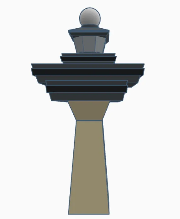Washington Dulles IAD Tower Modell | Architektur Miniatur