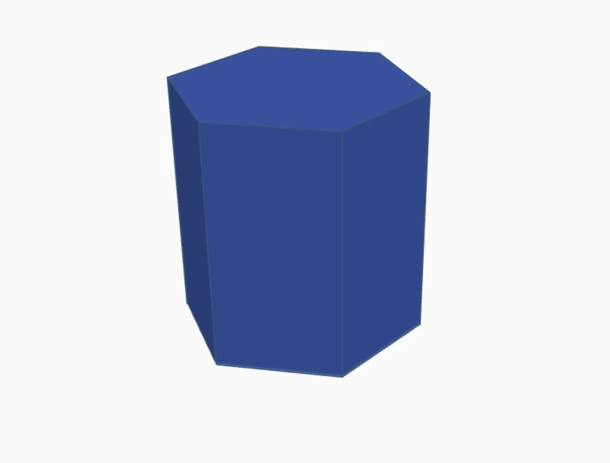 Hexagonales Prisma | 3D-Druck Testmodell & Geometrie-Vorlage
