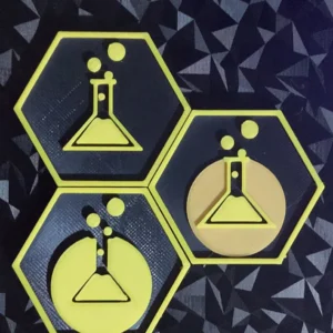 Labcoin Token mit Kolben-Motiv | Wissenschaftliches Zubehör