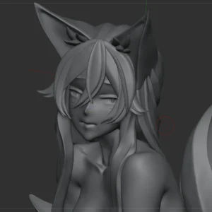 Ahri Nuna Sammlerfigur | DIY Anime Statue weiss