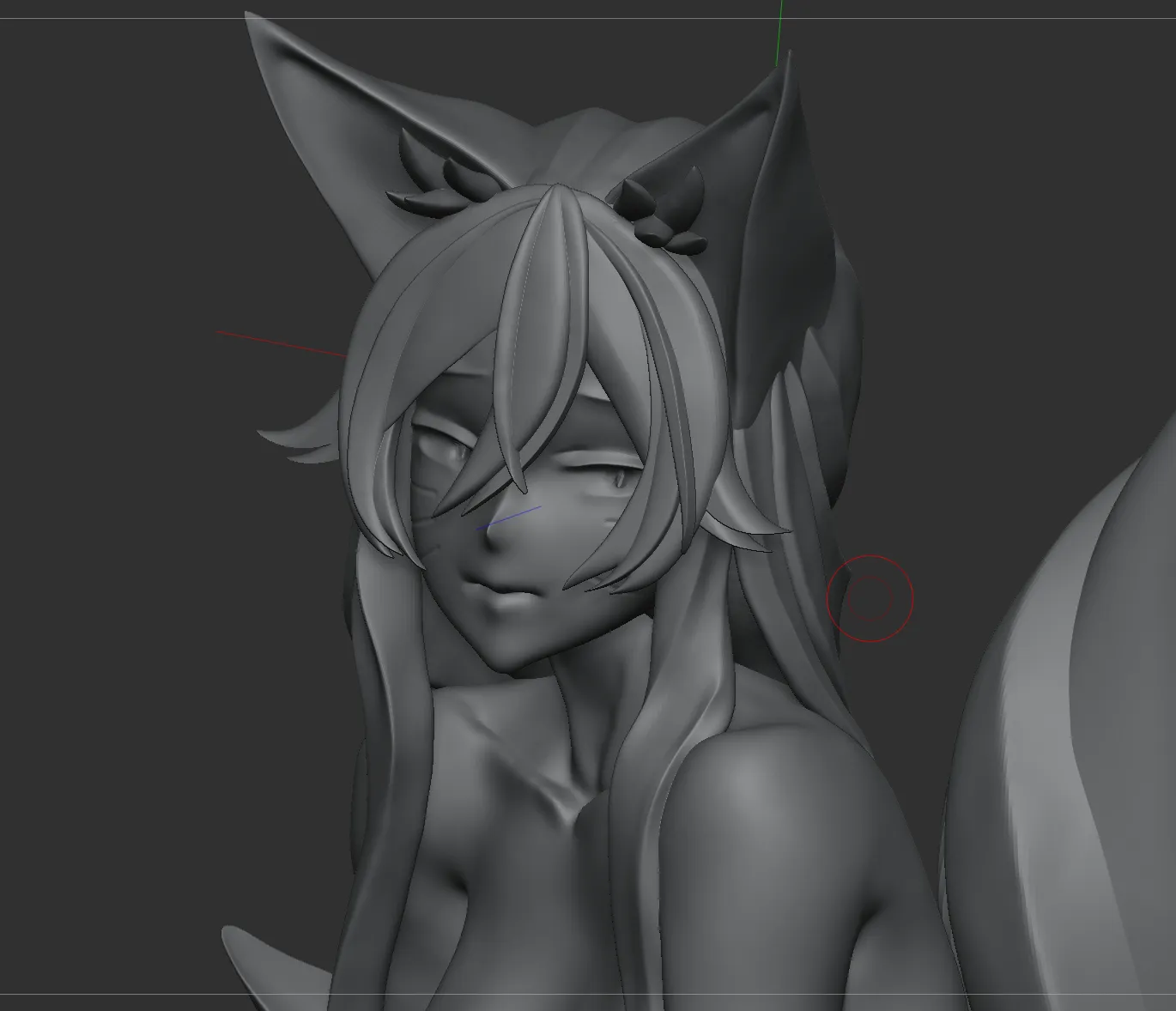 Ahri Nuna Sammlerfigur | DIY Anime Statue weiss