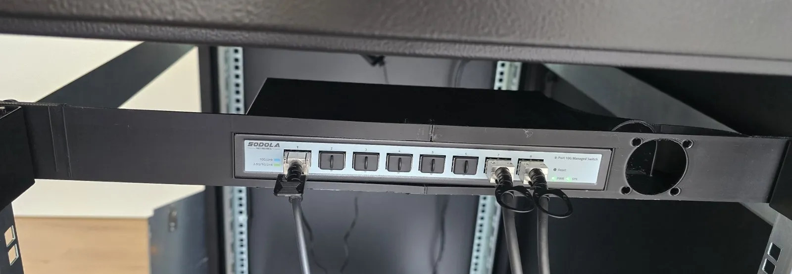 SODOLA 8-Port 10G Rackmount | 19 Zoll Switch Halterung