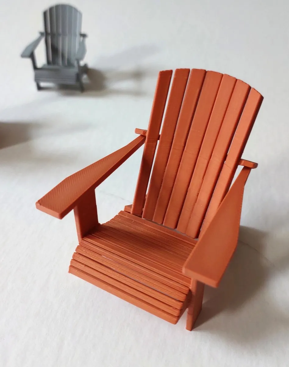 Adirondack Chair Miniatur | Deko-Gartenstuhl für Dioramen