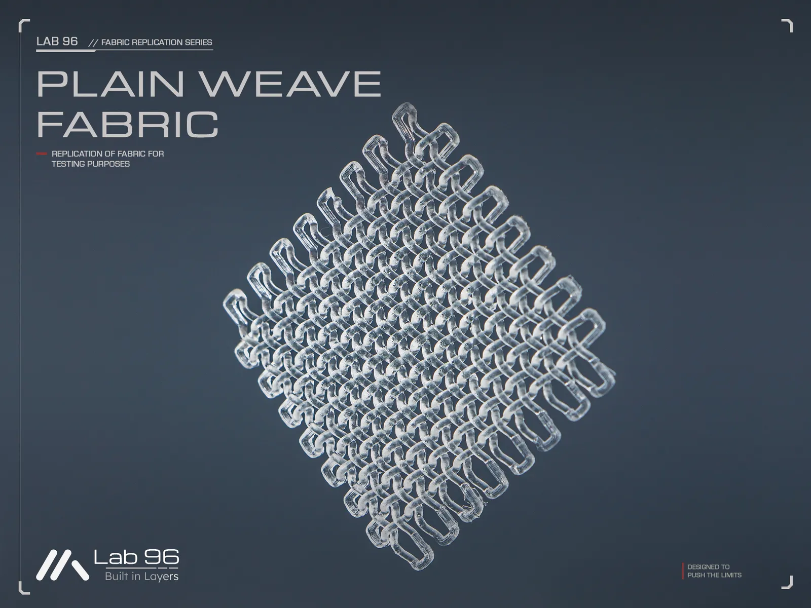 3D-Druck Textil-Struktur Testmodell | Plain Weave Fabric