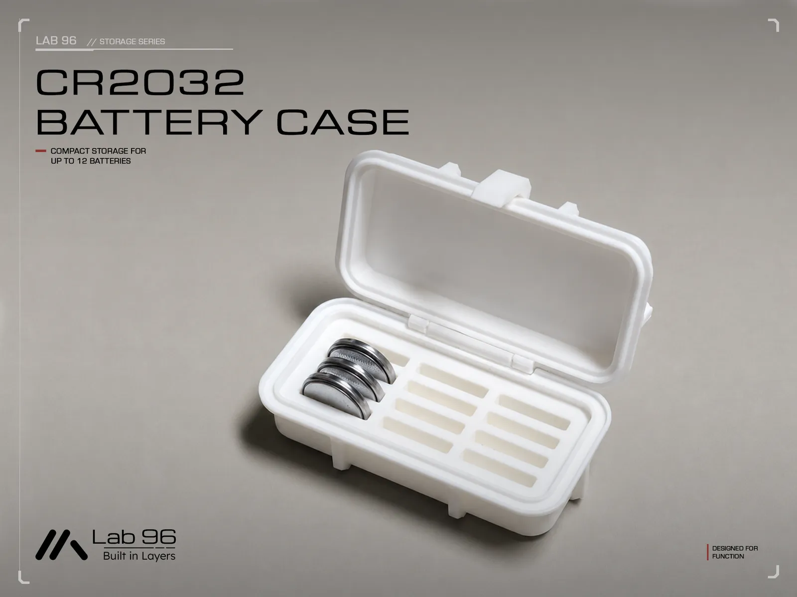 CR2032 Batterie-Organizer | Robuste Aufbewahrungsbox
