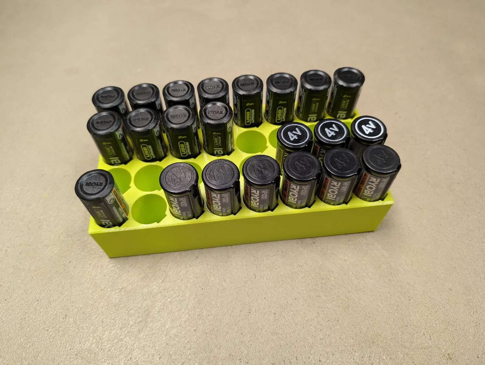 Ryobi 4V & USB Lithium Akku-Halterung Organizer